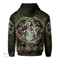 ScotsTee Shop Irish Quill Coat of Arms Irish Hoodie Family Crest Irish Is My Root Hoodie