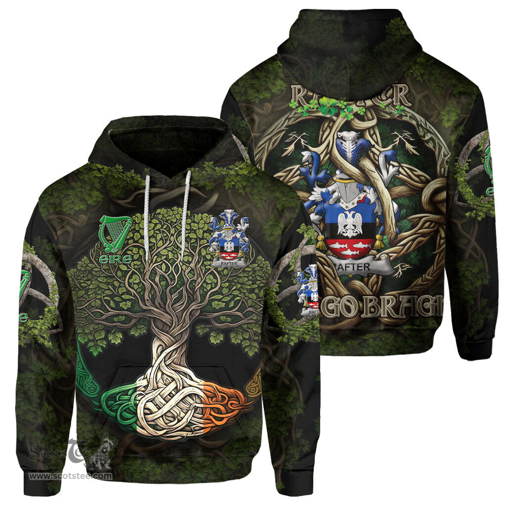 ScotsTee Shop Irish Rafter Coat of Arms Irish Hoodie Family Crest Irish Is My Root Hoodie