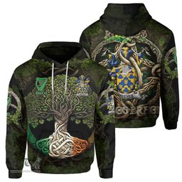 ScotsTee Shop Irish Reeves Coat of Arms Irish Hoodie Family Crest Irish Is My Root Hoodie