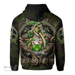 ScotsTee Shop Irish Rooney or O Rooney Coat of Arms Irish Hoodie Family Crest Irish Is My Root Hoodie