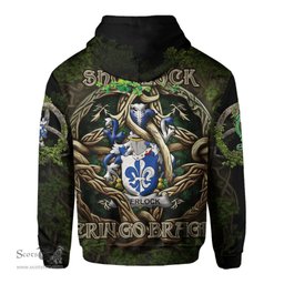 ScotsTee Shop Irish Sherlock Coat of Arms Irish Hoodie Family Crest Irish Is My Root Hoodie