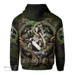 ScotsTee Shop Irish Plunkett Coat of Arms Irish Hoodie Family Crest Irish Is My Root Hoodie