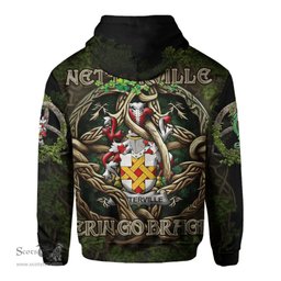 ScotsTee Shop Irish Netterville or Netterfield Coat of Arms Irish Hoodie Family Crest Irish Is My Root Hoodie