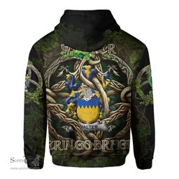 ScotsTee Shop Irish Walter Coat of Arms Irish Hoodie Family Crest Irish Is My Root Hoodie
