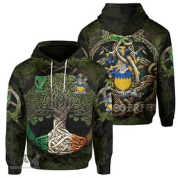 ScotsTee Shop Irish Walter Coat of Arms Irish Hoodie Family Crest Irish Is My Root Hoodie