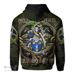 ScotsTee Shop Irish Mulholland Coat of Arms Irish Hoodie Family Crest Irish Is My Root Hoodie