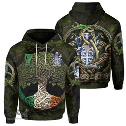 ScotsTee Shop Irish Olde Coat of Arms Irish Hoodie Family Crest Irish Is My Root Hoodie