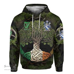 ScotsTee Shop Irish Needham or O Nee Coat of Arms Irish Hoodie Family Crest Irish Is My Root Hoodie