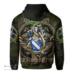 ScotsTee Shop Irish Needham or O Nee Coat of Arms Irish Hoodie Family Crest Irish Is My Root Hoodie