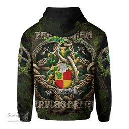 ScotsTee Shop Irish Packenham Coat of Arms Irish Hoodie Family Crest Irish Is My Root Hoodie