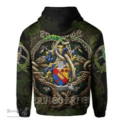 ScotsTee Shop Irish Penrose Coat of Arms Irish Hoodie Family Crest Irish Is My Root Hoodie