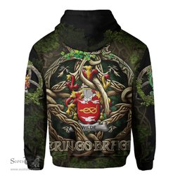 ScotsTee Shop Irish Wilde Coat of Arms Irish Hoodie Family Crest Irish Is My Root Hoodie