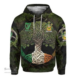 ScotsTee Shop Irish Odell Coat of Arms Irish Hoodie Family Crest Irish Is My Root Hoodie