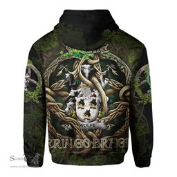 ScotsTee Shop Irish Wolfe Coat of Arms Irish Hoodie Family Crest Irish Is My Root Hoodie