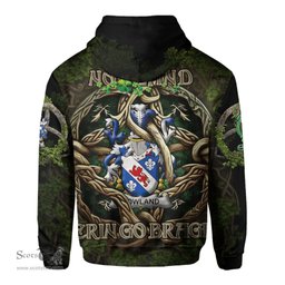ScotsTee Shop Irish Nowland Coat of Arms Irish Hoodie Family Crest Irish Is My Root Hoodie