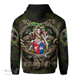 ScotsTee Shop Irish Wybrants Coat of Arms Irish Hoodie Family Crest Irish Is My Root Hoodie