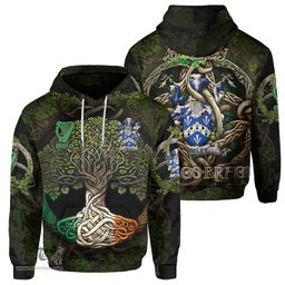 ScotsTee Shop Irish Smiley or Smyly Coat of Arms Irish Hoodie Family Crest Irish Is My Root Hoodie