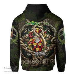 ScotsTee Shop Irish Wiggat Coat of Arms Irish Hoodie Family Crest Irish Is My Root Hoodie
