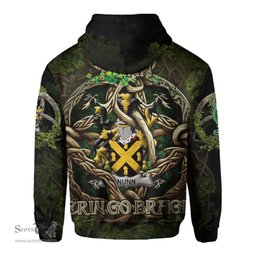 ScotsTee Shop Irish Nunn Coat of Arms Irish Hoodie Family Crest Irish Is My Root Hoodie