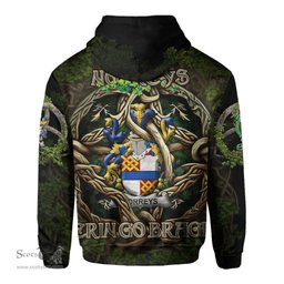 ScotsTee Shop Irish Norreys Coat of Arms Irish Hoodie Family Crest Irish Is My Root Hoodie