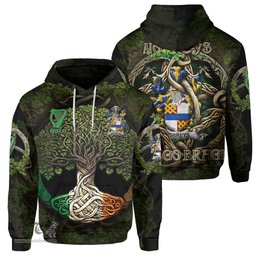 ScotsTee Shop Irish Norreys Coat of Arms Irish Hoodie Family Crest Irish Is My Root Hoodie