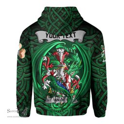 ScotsTee Shop Irish Amory Coat of Arms Irish Hoodie Family Crest Green Dragon Of Ireland Hoodie