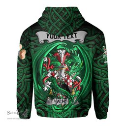 ScotsTee Shop Irish Athy Coat of Arms Irish Hoodie Family Crest Green Dragon Of Ireland Hoodie