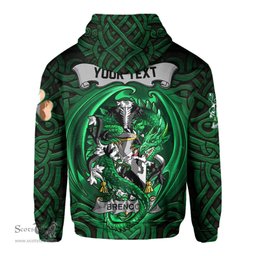 ScotsTee Shop Irish Brenock Coat of Arms Irish Hoodie Family Crest Green Dragon Of Ireland Hoodie