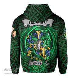 ScotsTee Shop Irish Cadogan Coat of Arms Irish Hoodie Family Crest Green Dragon Of Ireland Hoodie