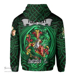 ScotsTee Shop Irish Cantell Coat of Arms Irish Hoodie Family Crest Green Dragon Of Ireland Hoodie