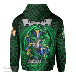 ScotsTee Shop Irish Comerford Coat of Arms Irish Hoodie Family Crest Green Dragon Of Ireland Hoodie