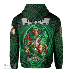ScotsTee Shop Irish Bateman Coat of Arms Irish Hoodie Family Crest Green Dragon Of Ireland Hoodie