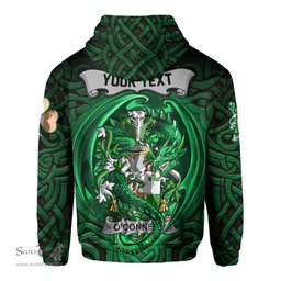 ScotsTee Shop Irish Connell or O Connell Coat of Arms Irish Hoodie Family Crest Green Dragon Of Ireland Hoodie