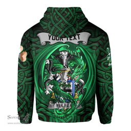 ScotsTee Shop Irish Fullam Coat of Arms Irish Hoodie Family Crest Green Dragon Of Ireland Hoodie