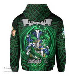 ScotsTee Shop Irish Dowling or O Dowling Coat of Arms Irish Hoodie Family Crest Green Dragon Of Ireland Hoodie