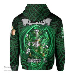 ScotsTee Shop Irish Curtin or McCurtin Coat of Arms Irish Hoodie Family Crest Green Dragon Of Ireland Hoodie