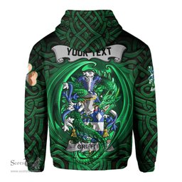 ScotsTee Shop Irish Griffith Coat of Arms Irish Hoodie Family Crest Green Dragon Of Ireland Hoodie
