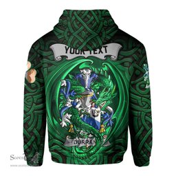 ScotsTee Shop Irish Durrant Coat of Arms Irish Hoodie Family Crest Green Dragon Of Ireland Hoodie