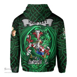 ScotsTee Shop Irish Larkin or O Larkin Coat of Arms Irish Hoodie Family Crest Green Dragon Of Ireland Hoodie
