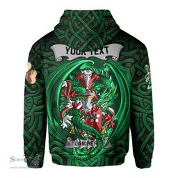 ScotsTee Shop Irish Lambert Coat of Arms Irish Hoodie Family Crest Green Dragon Of Ireland Hoodie