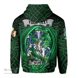 ScotsTee Shop Irish Hanna or O Hanna Coat of Arms Irish Hoodie Family Crest Green Dragon Of Ireland Hoodie