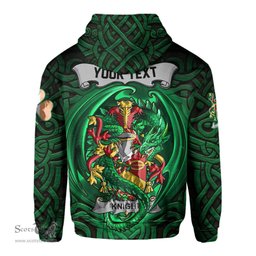 ScotsTee Shop Irish Knight Coat of Arms Irish Hoodie Family Crest Green Dragon Of Ireland Hoodie