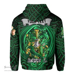 ScotsTee Shop Irish Hara or O Hara Coat of Arms Irish Hoodie Family Crest Green Dragon Of Ireland Hoodie
