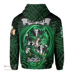 ScotsTee Shop Irish Palliser Coat of Arms Irish Hoodie Family Crest Green Dragon Of Ireland Hoodie