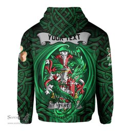 ScotsTee Shop Irish Tynte Coat of Arms Irish Hoodie Family Crest Green Dragon Of Ireland Hoodie