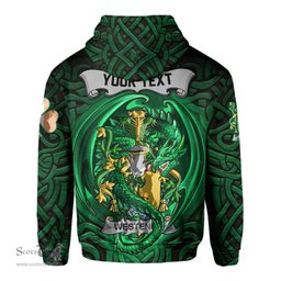 ScotsTee Shop Irish Westenra Coat of Arms Irish Hoodie Family Crest Green Dragon Of Ireland Hoodie