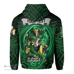 ScotsTee Shop Irish Waterhouse Coat of Arms Irish Hoodie Family Crest Green Dragon Of Ireland Hoodie