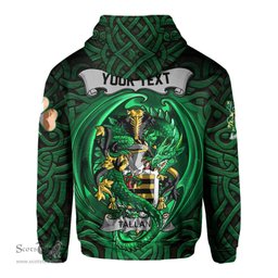 ScotsTee Shop Irish Tallant or Tallon Coat of Arms Irish Hoodie Family Crest Green Dragon Of Ireland Hoodie