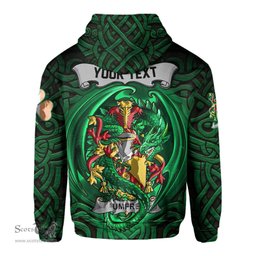 ScotsTee Shop Irish Umfre Coat of Arms Irish Hoodie Family Crest Green Dragon Of Ireland Hoodie