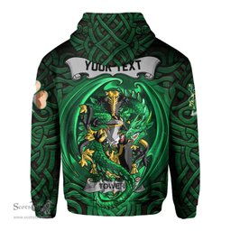 ScotsTee Shop Irish Towers Coat of Arms Irish Hoodie Family Crest Green Dragon Of Ireland Hoodie